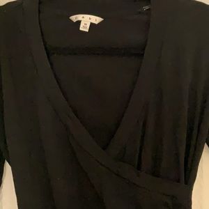 Cabi knit jersey crossover fitted top